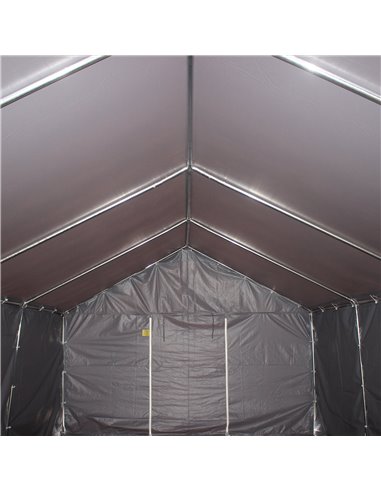 Outsunny 4x8m Gazebo Tent with Side Panels, Zipper Door, Dark Grey