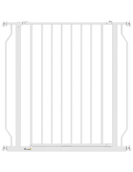 PawHut Extra Wide Dog Gate, with Door Pressure, for Doorways, Hallways, Staircases - White - pic 194808 | FastDaddyshop