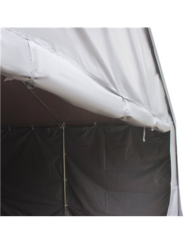 Outsunny 4x8m Gazebo Tent with Side Panels, Zipper Door, Dark Grey