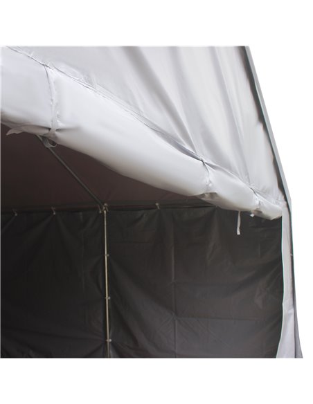 Outsunny 4x8m Gazebo Tent with Side Panels, Zipper Door, Dark Grey - pic 19481 | FastDaddyshop