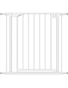 PawHut Baby Gate, Pet Safety Gate Pressure Fit, 76-81cm Wide with Two-Way Open, One-Hand Opening
