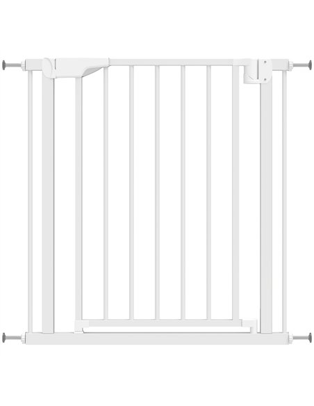 PawHut Baby Gate, Pet Safety Gate Pressure Fit, 76-81cm Wide with Two-Way Open, One-Hand Opening - pic 194817 | FastDaddyshop