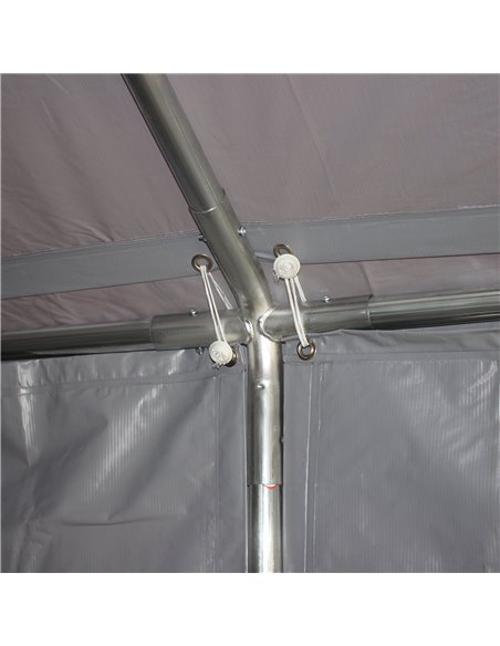 Outsunny 4x8m Gazebo Tent with Side Panels, Zipper Door, Dark Grey - pic 19482 | FastDaddyshop