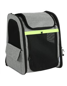 PawHut Dog Carrier Backpack Expandable, Breathable Pet Carrier Bag for Small Puppy Cat with Reflective Strip for Travel Hiking
