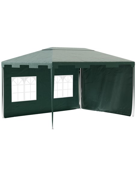 Outsunny 3x4m Gazebo Tent with 2 Sidewalls, Green - pic 19510 | FastDaddyshop