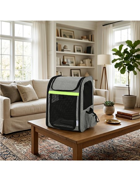 PawHut Dog Carrier Backpack Expandable, Breathable Pet Carrier Bag for Small Puppy Cat with Reflective Strip for Travel Hiking - pic 195104 | FastDaddyshop