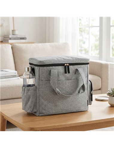 PawHut Dog Travel Bag, Waterproof Walking Bag with Multiple Pockets, Two Food Containers and Collapsible Bowl for Cat Puppy
