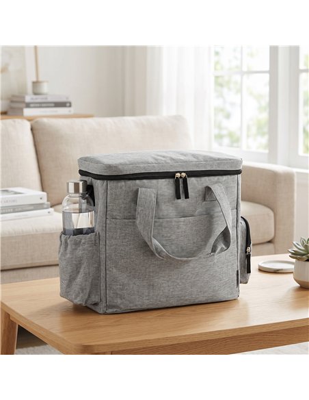 PawHut Dog Travel Bag, Waterproof Walking Bag with Multiple Pockets, Two Food Containers and Collapsible Bowl for Cat Puppy - pic 195112 | FastDaddyshop