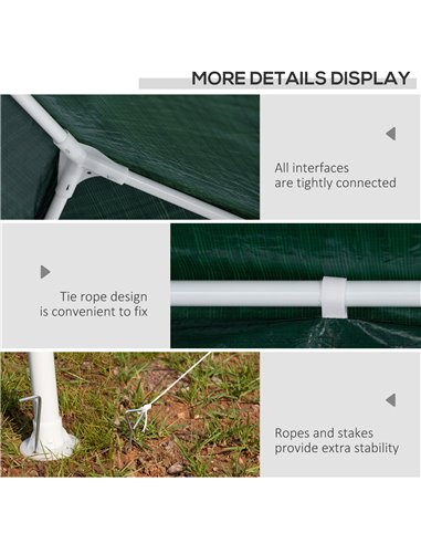 Outsunny 3 x 4 m Garden Gazebo Marquee Party Tent with 2 Sidewalls for Patio Yard Outdoor - Green