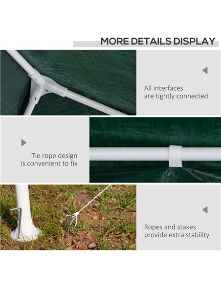 Outsunny 3 x 4 m Garden Gazebo Marquee Party Tent with 2 Sidewalls for Patio Yard Outdoor - Green - pic 19515 | FastDaddyshop