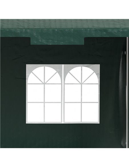 Outsunny 3 x 4 m Garden Gazebo Marquee Party Tent with 2 Sidewalls for Patio Yard Outdoor - Green - pic 19518 | FastDaddyshop