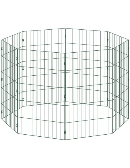 PawHut 8 Panel Pet Playpen for Medium Dogs Indoor Outdoor 80 cm Height - pic 195186 | FastDaddyshop