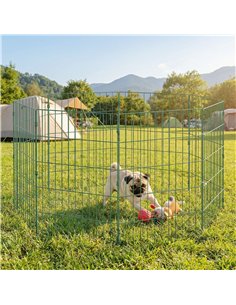 PawHut 8 Panel Pet Playpen for Medium Dogs Indoor Outdoor 80 cm Height 2