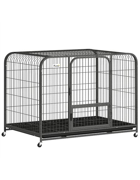 PawHut Heavy Duty Dog Crate,116 x 77 x 88 cm, Large Dog Cage for Small to Large Breeds - pic 195204 | FastDaddyshop