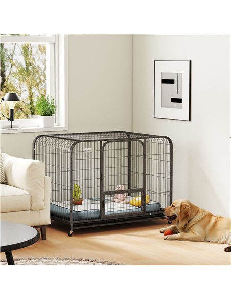 PawHut Heavy Duty Dog Crate,116 x 77 x 88 cm, Large Dog Cage for Small to Large Breeds - pic 195205 | FastDaddyshop