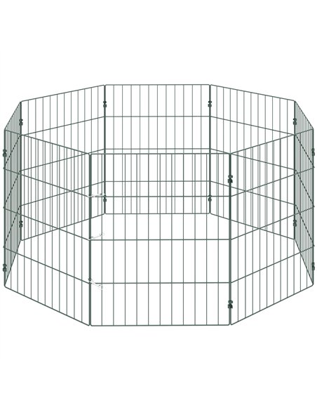PawHut 8 Panel Pet Playpen for Small Dogs Indoor Outdoor 60 cm Height - pic 195213 | FastDaddyshop