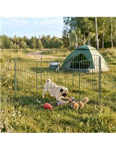 PawHut 8 Panel Pet Playpen for Small Dogs Indoor Outdoor 60 cm Height 2