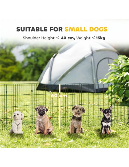 PawHut 8 Panel Pet Playpen for Small Dogs Indoor Outdoor 60 cm Height - pic 195217 | FastDaddyshop