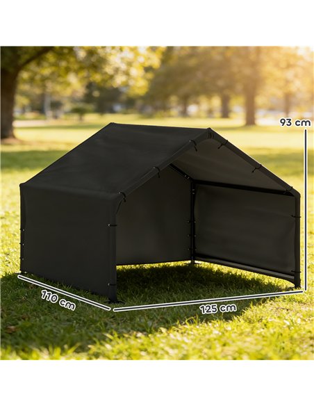 PawHut Dog Shade Shelter Outdoor, Dog House Outside with Canopy, Pet Tent for Small Medium Large Breeds - pic 195242 | FastDaddyshop