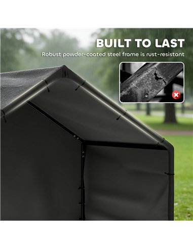 PawHut Dog Shade Shelter Outdoor, Dog House Outside with Canopy, Pet Tent for Small Medium Large Breeds