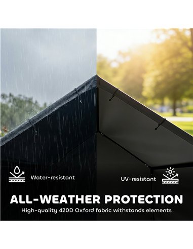PawHut Dog Shade Shelter Outdoor, Dog House Outside with Canopy, Pet Tent for Small Medium Large Breeds