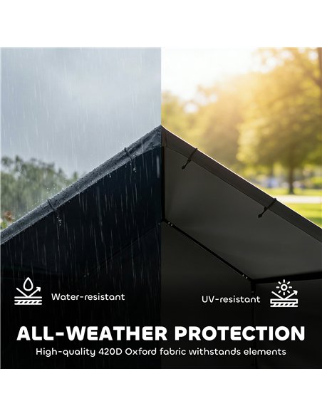 PawHut Dog Shade Shelter Outdoor, Dog House Outside with Canopy, Pet Tent for Small Medium Large Breeds - pic 195244 | FastDaddyshop