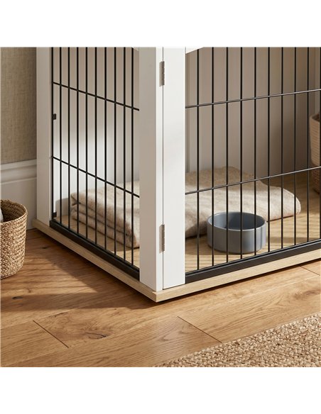 PawHut Dog Crate Furniture, Indoor Dog Cage with Double Doors for Large Breeds, Pet Kennel End Side Table - pic 195257 | FastDaddyshop