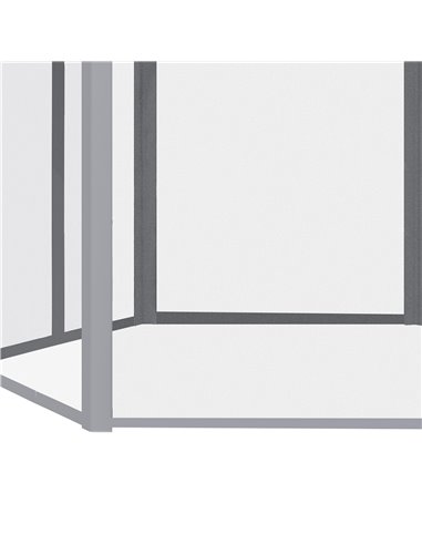 Outsunny 3x3m Pop Up Hexagonal Gazebo with Mesh Sidewall, Roller Bag, Grey
