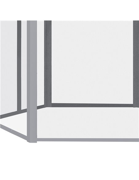 Outsunny 3x3m Pop Up Hexagonal Gazebo with Mesh Sidewall, Roller Bag, Grey - pic 19526 | FastDaddyshop
