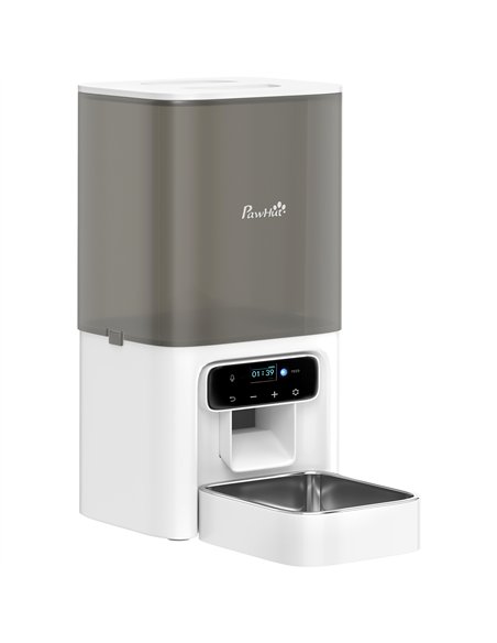 PawHut Programmable Automatic Cat Feeder with Timer Up to 6 Meals Per Day, 10s Voice Recorder, Portion Control - pic 195276 | FastDaddyshop