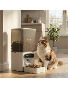 PawHut Programmable Automatic Cat Feeder with Timer Up to 6 Meals Per Day, 10s Voice Recorder, Portion Control 2