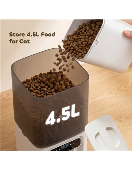 PawHut Programmable Automatic Cat Feeder with Timer Up to 6 Meals Per Day, 10s Voice Recorder, Portion Control - pic 195279 | FastDaddyshop