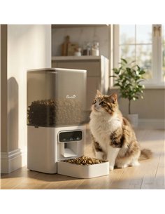 PawHut Automatic Cat Feeder, 4.5L WiFi Cat Food Dispenser with Timer, Programmable 1-10 Meals, Auto Pet Feeder 2