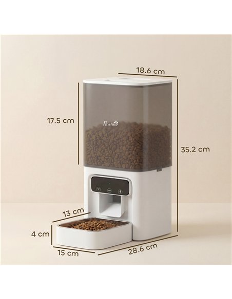 PawHut Automatic Cat Feeder, 4.5L WiFi Cat Food Dispenser with Timer, Programmable 1-10 Meals, Auto Pet Feeder - pic 195287 | FastDaddyshop