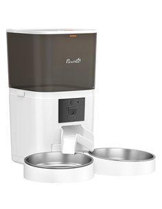 PawHut Automatic Cat Feeder for 2 Cats with HD Camera，2.4G & 5G WiFi Pet Food Dispenser 6L APP Control