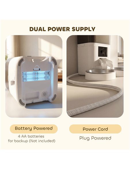 PawHut Automatic Cat Feeder for 2 Cats with HD Camera，2.4G & 5G WiFi Pet Food Dispenser 6L APP Control - pic 195311 | FastDaddyshop