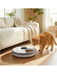 PawHut Automatic Cat Feeder Programmable Timer for Dry Wet Food Cat Food Dispenser with Ice Pack for 6 Meals 2