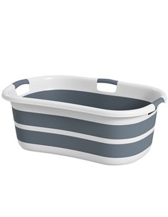 PawHut Dog Bath Tub, Portable Foldable Dog Bathtub with Drainage Hole, for Small Dogs Puppies Grey
