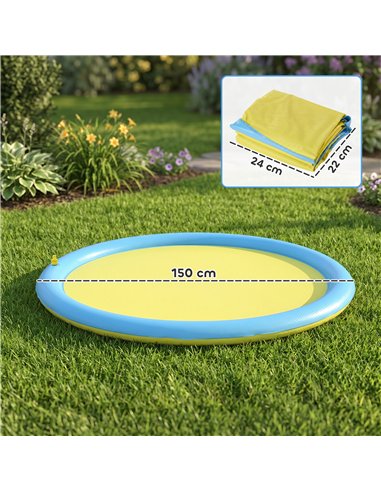 PawHut Dog Splash Pad for Pets Dog Bath Pool Water Game