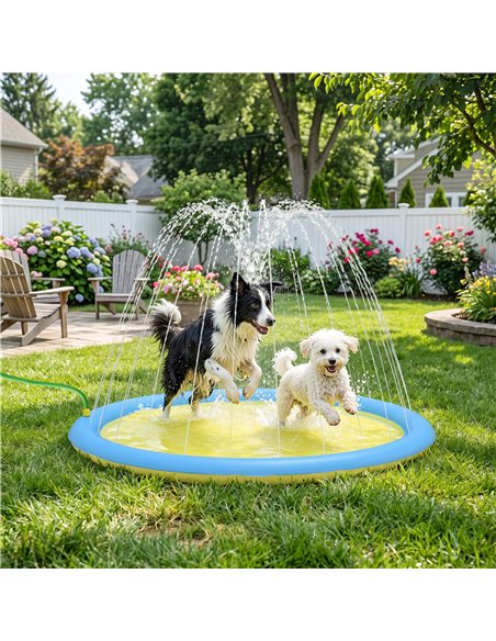 PawHut Dog Splash Pad for Pets Dog Bath Pool Water Game - pic 195427 | FastDaddyshop