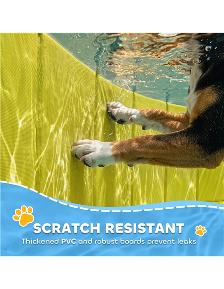 PawHut Foldable Dog Pool for Puppies and Ducks Dog Paddling Pool Bath Tub, Blue, 100 x 30 cm - pic 195451 | FastDaddyshop