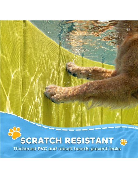PawHut Foldable Dog Pool for Puppies and Ducks Dog Paddling Pool Bath Tub, Blue, 80 x 20 cm - pic 195478 | FastDaddyshop