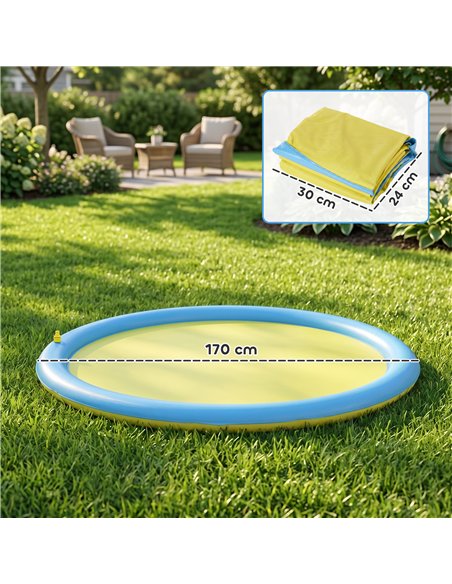 PawHut Dog Splash Pad  for Garden, Patio, Summer Fun, 170 cm - pic 195485 | FastDaddyshop