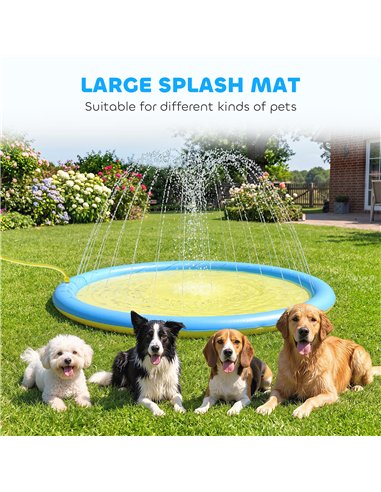 PawHut Dog Splash Pad  for Garden, Patio, Summer Fun, 170 cm
