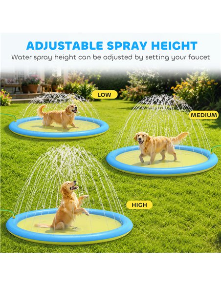 PawHut Dog Splash Pad  for Garden, Patio, Summer Fun, 170 cm - pic 195488 | FastDaddyshop