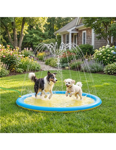PawHut Dog Splash Pad  for Garden, Patio, Summer Fun, 170 cm - pic 195490 | FastDaddyshop