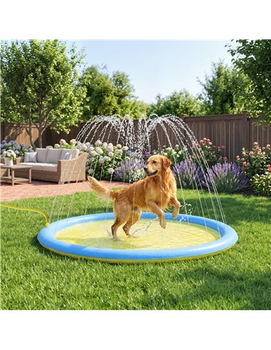 PawHut Dog Splash Pad  for Garden, Patio, Summer Fun, 170 cm