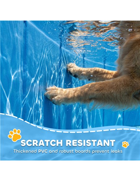 PawHut Foldable Dog Pool for Puppies and Ducks Dog Paddling Pool Bath Tub, Dark Grey, 120 x 30cm - pic 195514 | FastDaddyshop