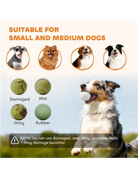 PawHut Automatic Dog Ball Launcher with 5 ETPU Balls 2.3", 3 Distance Settings 20/33/46ft, Green - pic 195544 | FastDaddyshop