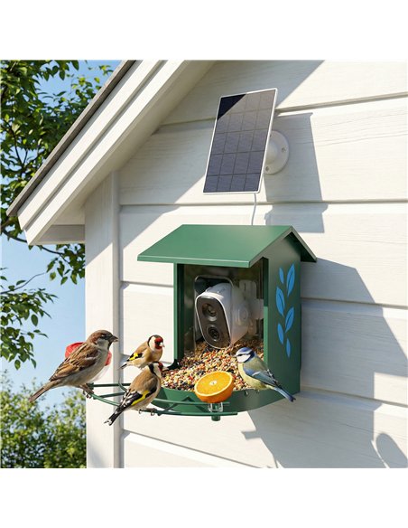 PawHut Smart Bird Feeder Camera 2K HD with AI Identifies 16,000+ Species, 2K HD Auto Capture Video, APP Instant Notifications - pic 195622 | FastDaddyshop